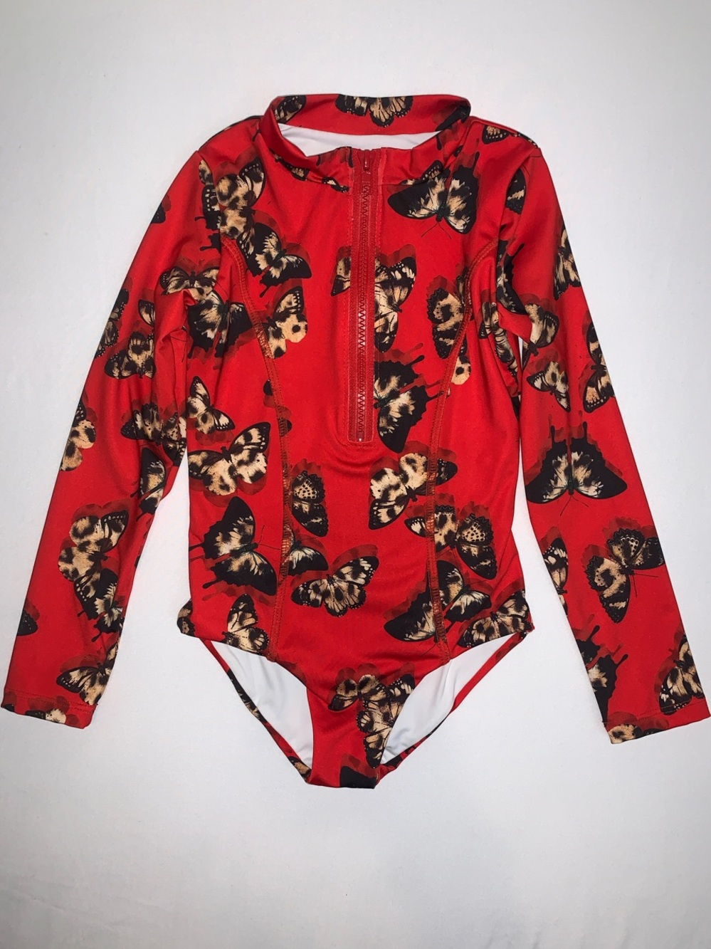 Submarine Long-Sleeve Butterfly One Piece Swimsuit